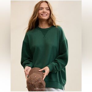 Aerie Forest Green Chenille Top Size M
